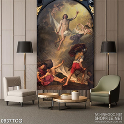 Tranh công giáo sự vùng dậy trong đau thương của chúa