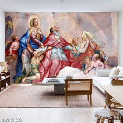 Tranh công giáo bàn tay chúa che chở linh hồn con dân