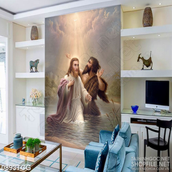 Tranh công giáo psd  chúa Jesus cứu rỗi linh hồn con dân