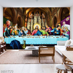 Tranh công giáo dán tường tiệc bàn ly của các đức thánh