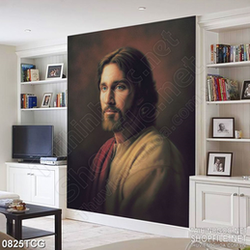 Tranh công giáo ánh mắt nhìn xa xăm của đức chúa 3d