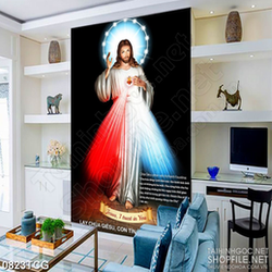 Tranh công giáo con dân đặt niềm tin vào chúa Jesus