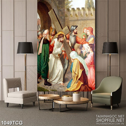 Tranh công giáo con dân đau xót nổi đau của chúa Jesus