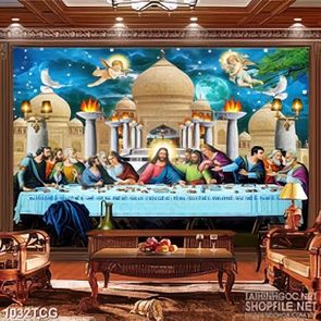 Tranh công giáo những thiên thần bé nhỏ và những thánh đồ