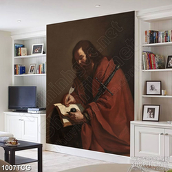 Tranh công giáo 3d chúa Giêsu ghi chép quyển kinh thánh