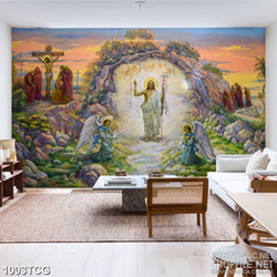 Tranh công giáo tạ ơn chúa đã ban phước lành cho muôn dân