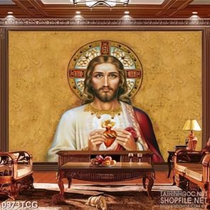 Tranh công giáo trái tim ấm áp của chúa luôn bên chúng con