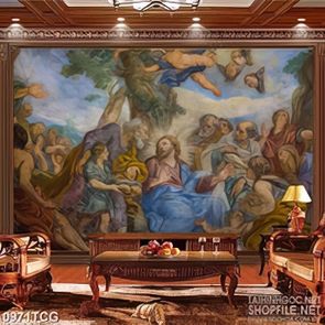 Tranh công giáo nổi thương xót với đức chúa Jesus in uv