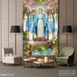 Tranh công giáo mẹ Maria soi đường chỉ lối cho chúng con