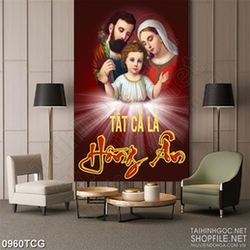 Tranh công giáo tất cả là hồng ân của chúa Jesus dán tường