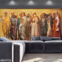 Tranh công giáo 3d  những thánh đồ đang đi hành khất