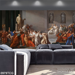 Tranh công giáo cuộc chiến giữa các thánh đồ treo tường