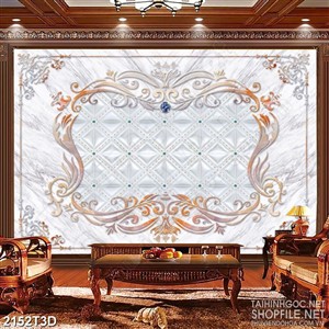 Tranh 3d treo tường những họa tiết chạm khắc nền trắng
