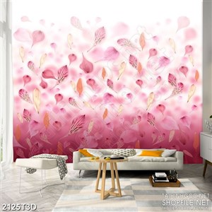 Tranh 3d nghệ thuật những cánh hoa hồng nhung rơi rụng