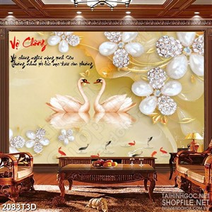 Tranh 3d nghệ thuật bông hoa đính ngọc trai và kim cương