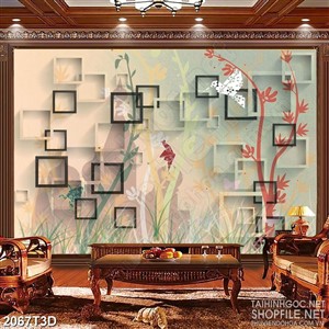 Tranh 3d nghệ thuật những chú chim hót vang trong rừng