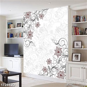 Tranh 3d nghệ thuật vẽ những bông hoa lyly đơn điệu