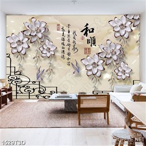 Tranh 3d nghệ thuật  những bông hoa trắng sứ giả ngọc