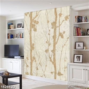 Tranh 3d nghệ thuật khu rừng thân cây màu đơn sắc psd