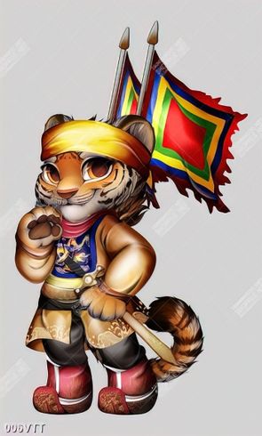 PSD Vector tranh xuân tết tướng quân hổ 2022