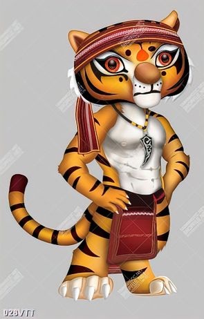 tranh trang trí chú hổ dân tộc vùng núi nhâm dần 2022