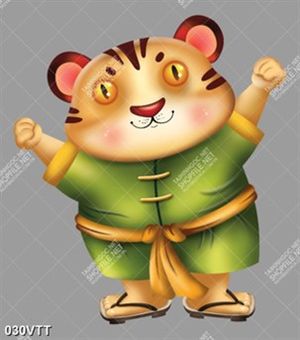 file PSD trang trí cậu bé hổ dễ thương nhâm dần 2022
