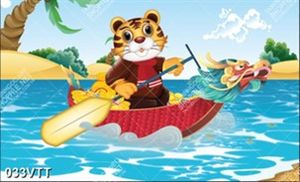 tranh vector hổ vàng chèo thuyền nhâm dần 2022
