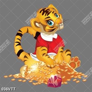 file tranh hổ ngồi trên đống tiền vàng nhâm dần 2022