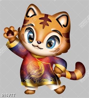 Tranh tết trang trí phú hộ hổ năm nhâm dần 2022