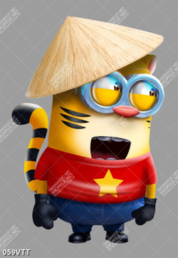 tranh trang trí tết 3d hổ mặc đồ Việt Nam