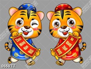 tranh cặp hổ chúc tết siêu dễ thương nhâm dần 2022