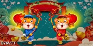 vector file thiết kế đêm giao thừa hổ 3d cầm lồng đèn