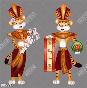 file vector gốc hổ dân tộc thời vua Hùng đất Việt nhân dần 2022