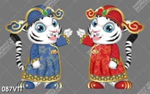 vector kích thước lớn hổ thần tài chúc tết nhâm dần 2022