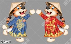 tranh vector hổ long phượng đón mừng năm mới 2022