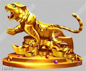 PSD tải file gốc tượng hổ vàng đứng trên núi tiền tài 2022