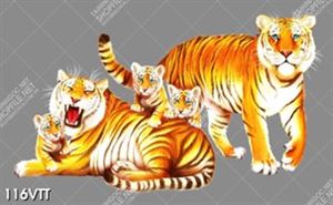 tranh ngũ hổ phong thủy treo tường