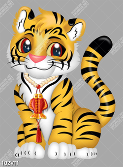 download vector hổ vằn đeo vòng cá năm mới nhâm dần 2022