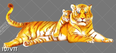 tranh mẹ con hổ vàng tài lộc treo tường nhâm dần 2022