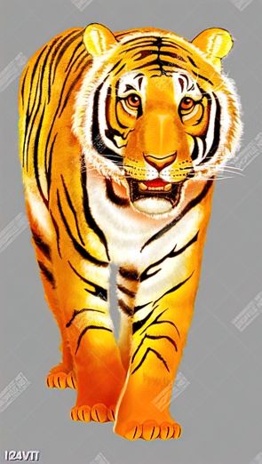 file tranh 3D mãnh hổ giúp vận quý nhân khởi sắc