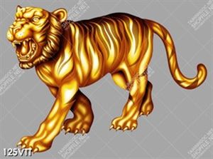 tranh nổi 3D mãnh hổ gầm thét uy nghiêm