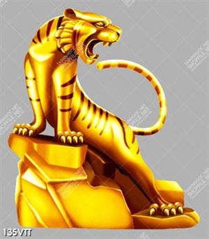 download file hổ đúc vàng nghệ thuật treo tường