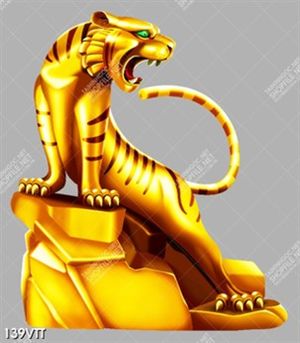 file PSD độc quyền tượng hổ đứng trên núi vàng
