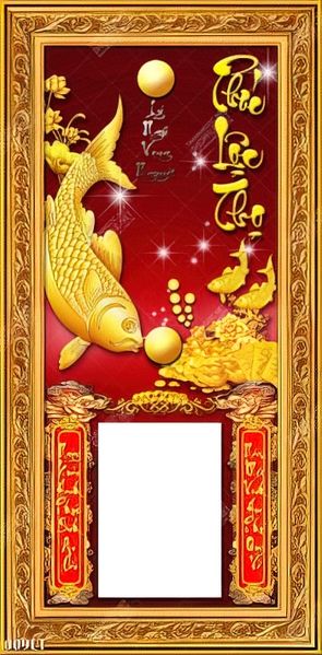 file thiết kế lịch cá vàng phú quý lý ngư vọng nguyệt