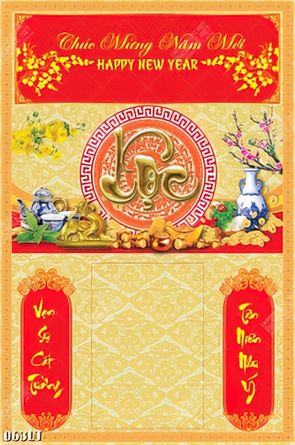 mẫu lịch thiết kế chữ Lộc treo tường trang trí tết