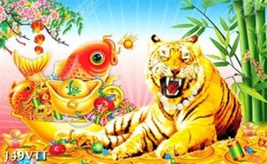 tranh hổ tài lộc đem đến thịnh vượng cho gia chủ nhâm dần