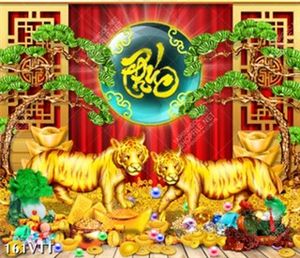 Tranh hổ phong thủy treo phòng khách nhâm dần