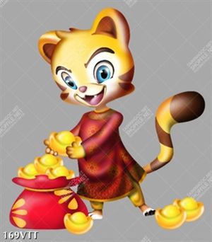 vector hổ vàng trang trí tân xuân năm nhâm dần 2022