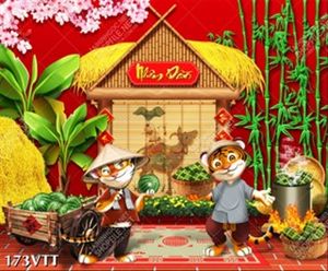 download bộ tranh hổ làng quê ăn tết nhâm dần 2022