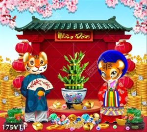 mẫu thiết kế bộ đôi hổ cung đình nhâm dần